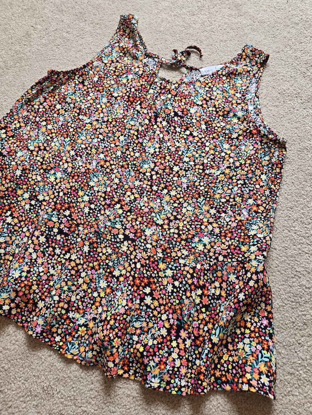 Grace & Lace 100% Rayon Sleeveless Blouse Top Womens Size Small Medium